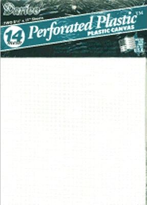 Darice Perforated Plastic Canvas 14 Count 8.5 inch X11 inch 2 Per Pkg White