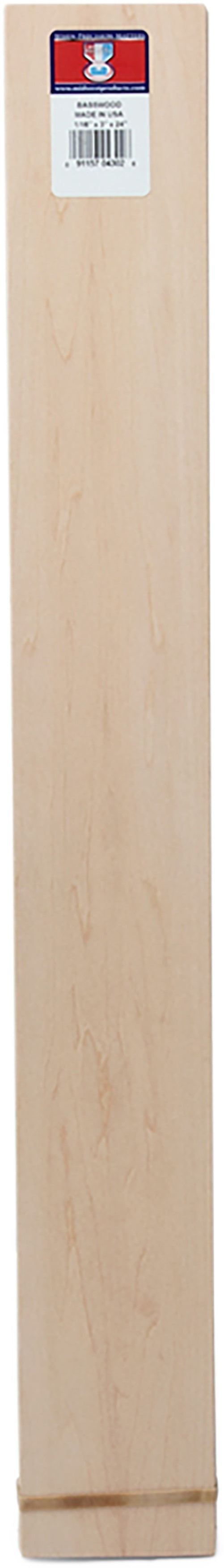 Basswood Sheet 24inches 1 16inchesX3inches