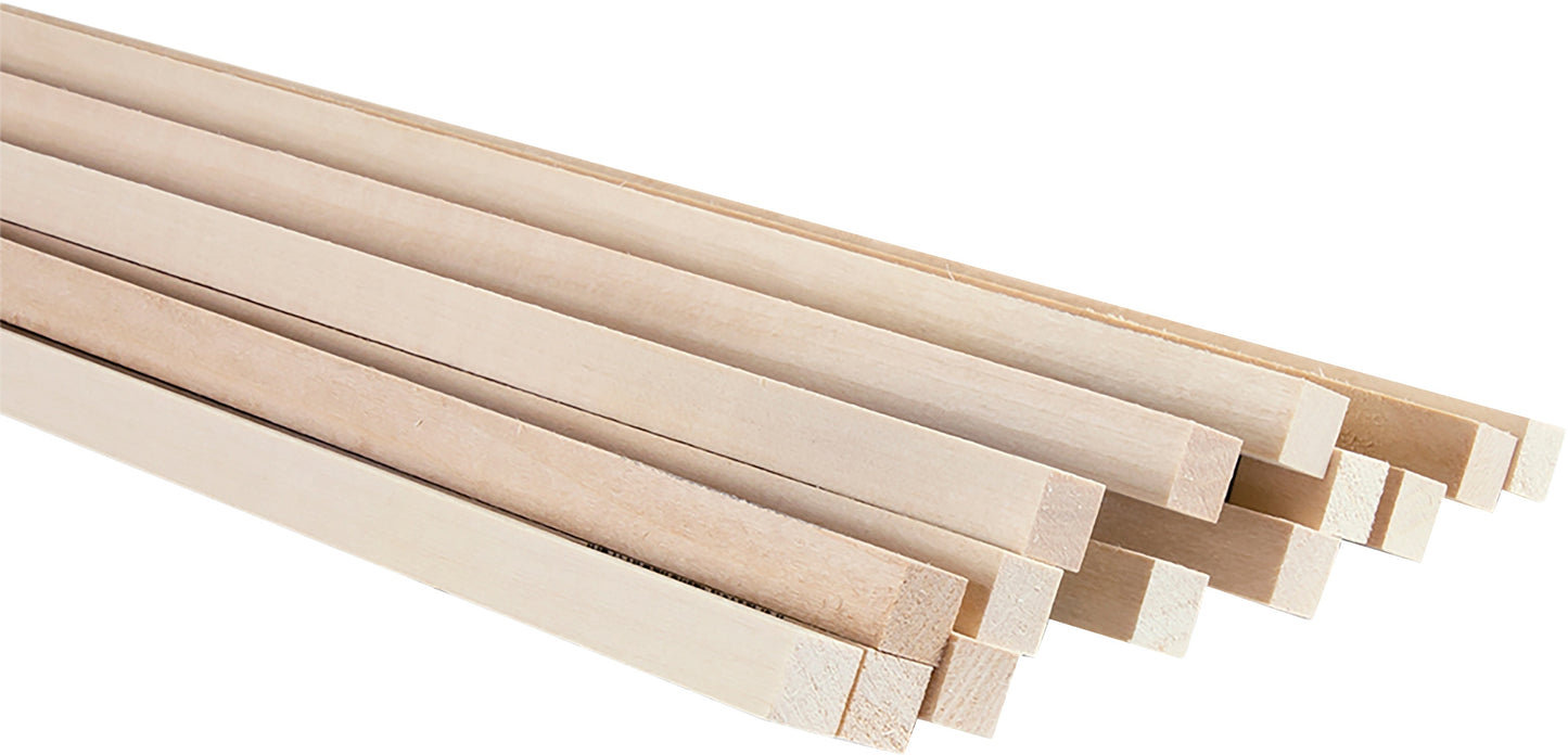 Basswood Strip 24inches 3 8inchesX3 8inches