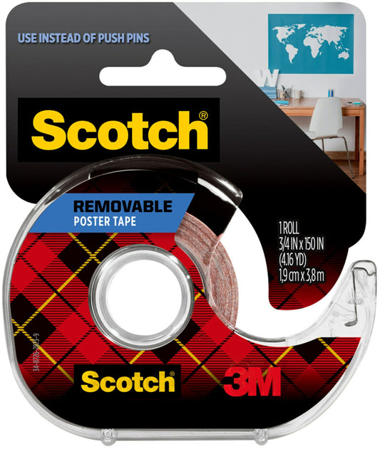 Scotch Removable Poster Tape .75inchesX150inches