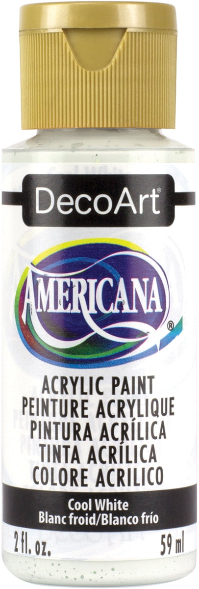 Americana Acrylic Paint 2oz Cool White Semi Opaque