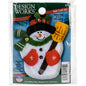 Design Works Felt Ornament Applique Kit 3InchesX4Inches Snowman and Broom