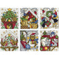 Design Works Counted Cross Stitch Kit 3.5inchesX4inches Set of 6Home For Christmas Ornaments 14 Count