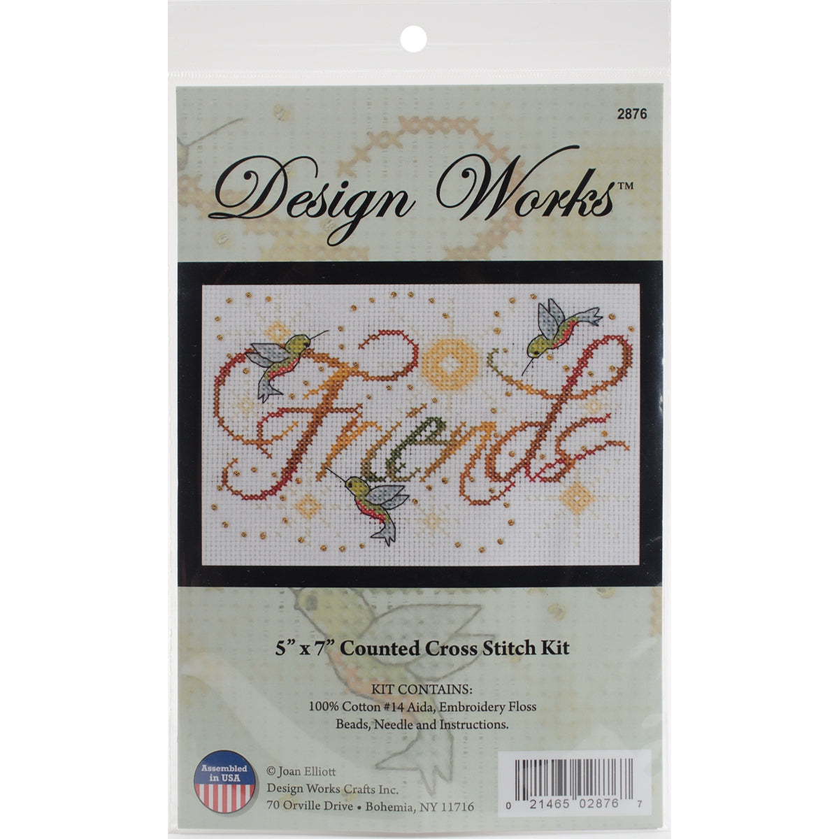 Design Works Counted Cross Stitch Kit 5 X7 inch Friends Mini 14 Count inch