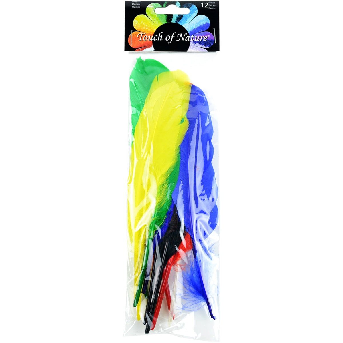 Touch Of Nature Indian Feathers 12 Per Pkg Assorted Colors