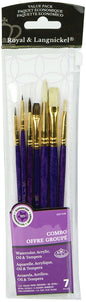 Bristle/Sable Value Pack Brush Set-7 Per Pkg