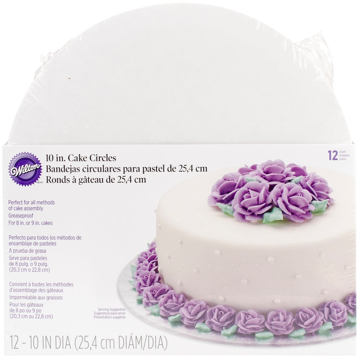 Cake Boards-10 inch Round White 12 Per Pkg