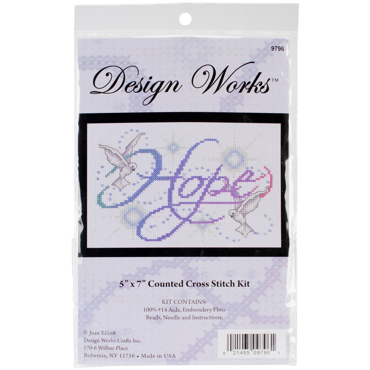 Design Works Counted Cross Stitch Kit 5 X7 inch Hope 14 Count inch