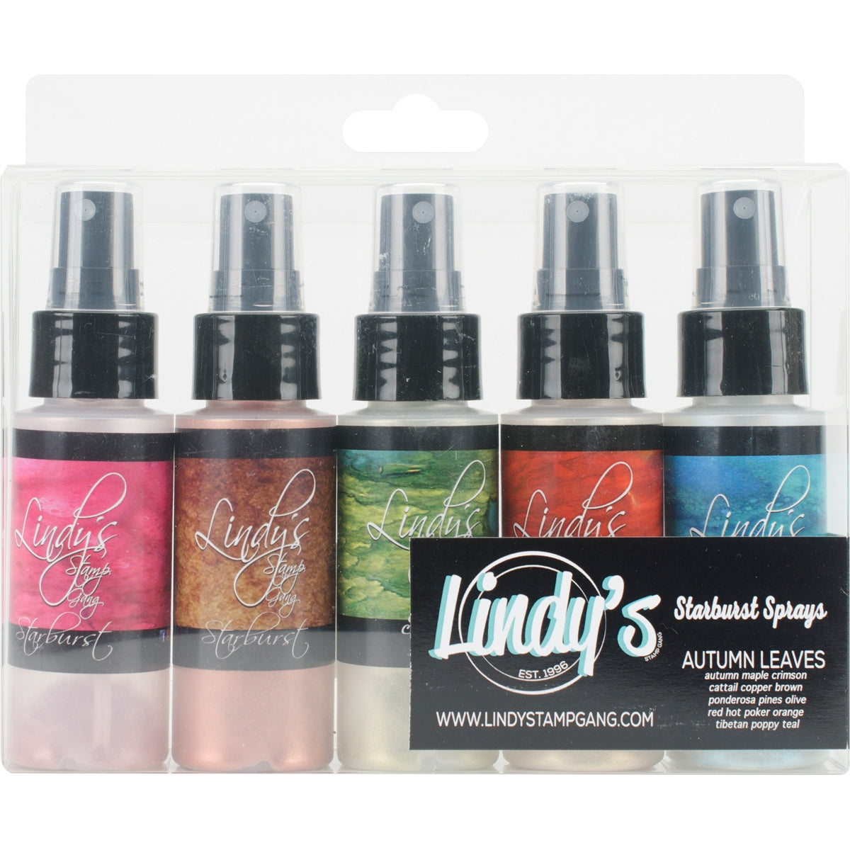 Lindy's Stamp Gang Starburst Sprays 2oz 5 Per Pkg Autumn Leaves