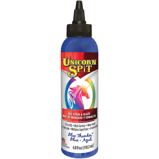 Unicorn Spit Wood Stain and Glaze 4oz Blue Thunder