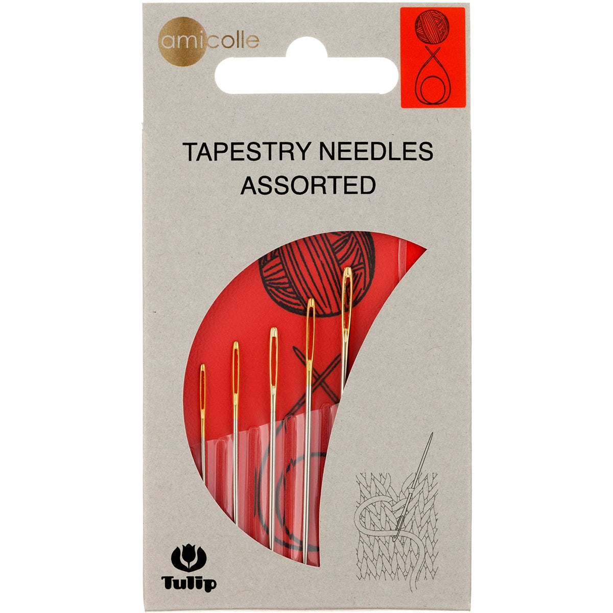 Tulip Big Eye Tapestry Needles-1 Each Size 16, 17, 18, 20 and 23 5 Per Pkg