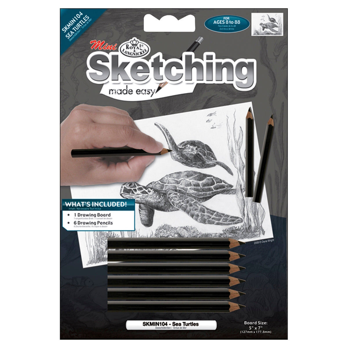 Sketching Made Easy Kit 5 X7 inch Sea Turtles inch