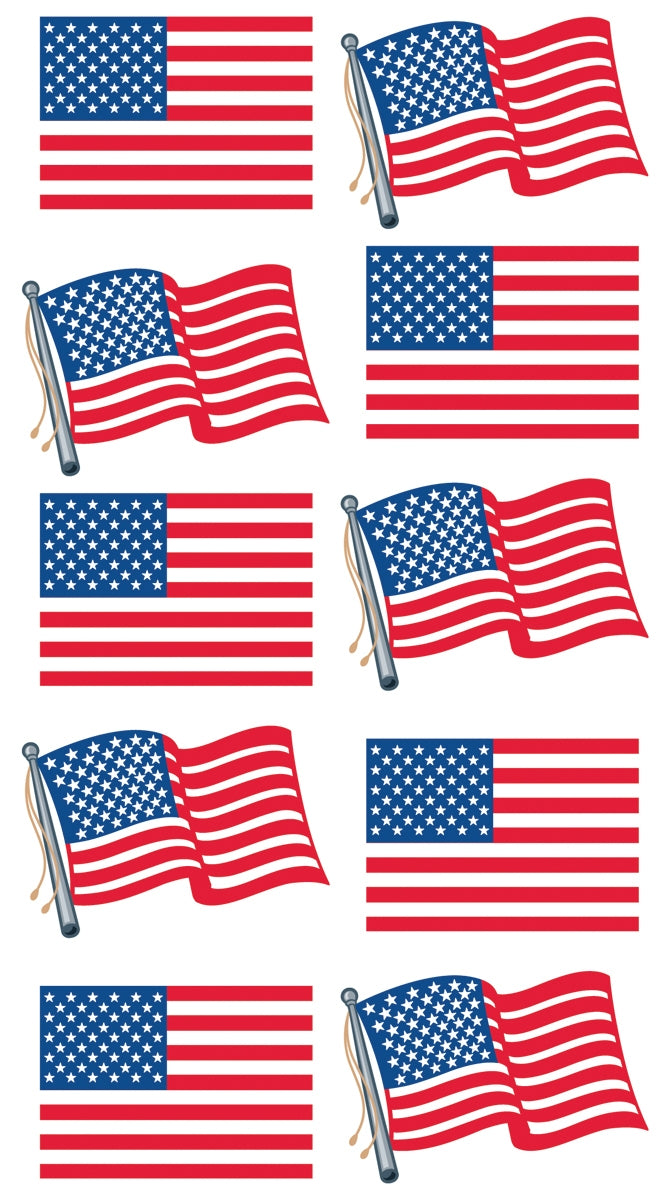 Sticko Stickers Metallic Waving Flags