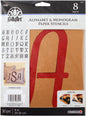 FolkArt Paper Stencil 6 inch -8 inch -Italic 8 inch 30 Per Pkg