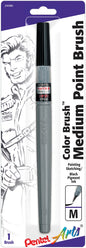 Pentel Arts Color Brush Pen Medium Tip Black Pigm