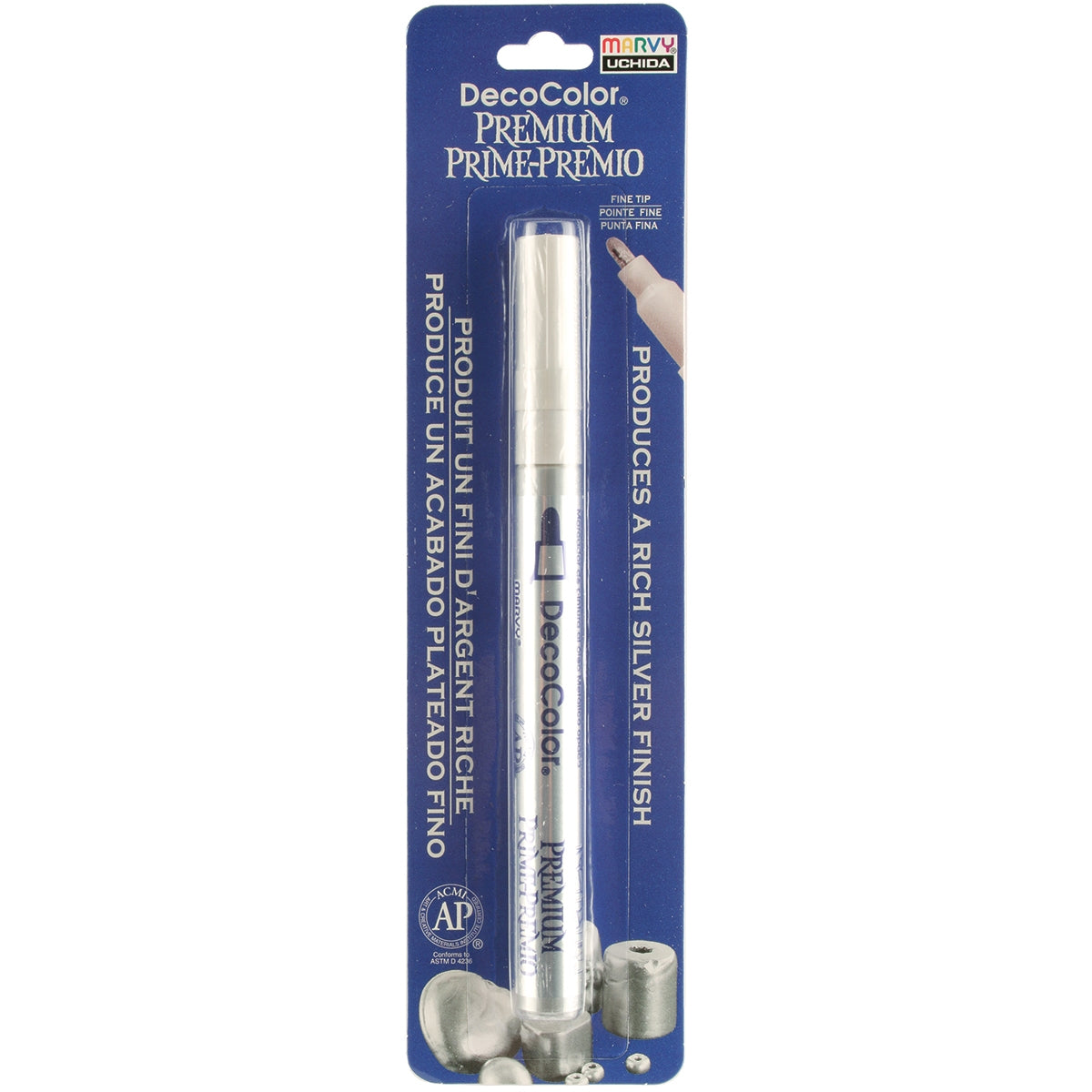 DecoColor Premium Fine Tip Paint Marker Silver