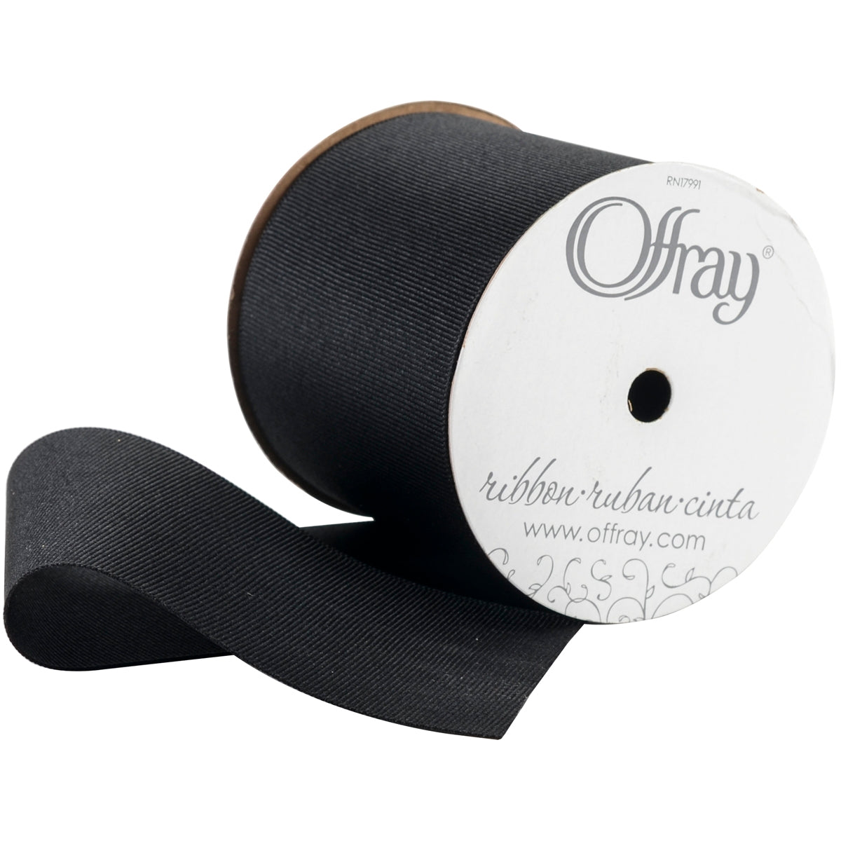 Offray Grosgrain Ribbon 3 Inch X9 Black