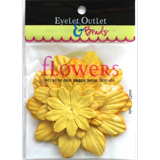 Eyelet Outlet Flowers 40 Per Pkg Yellow