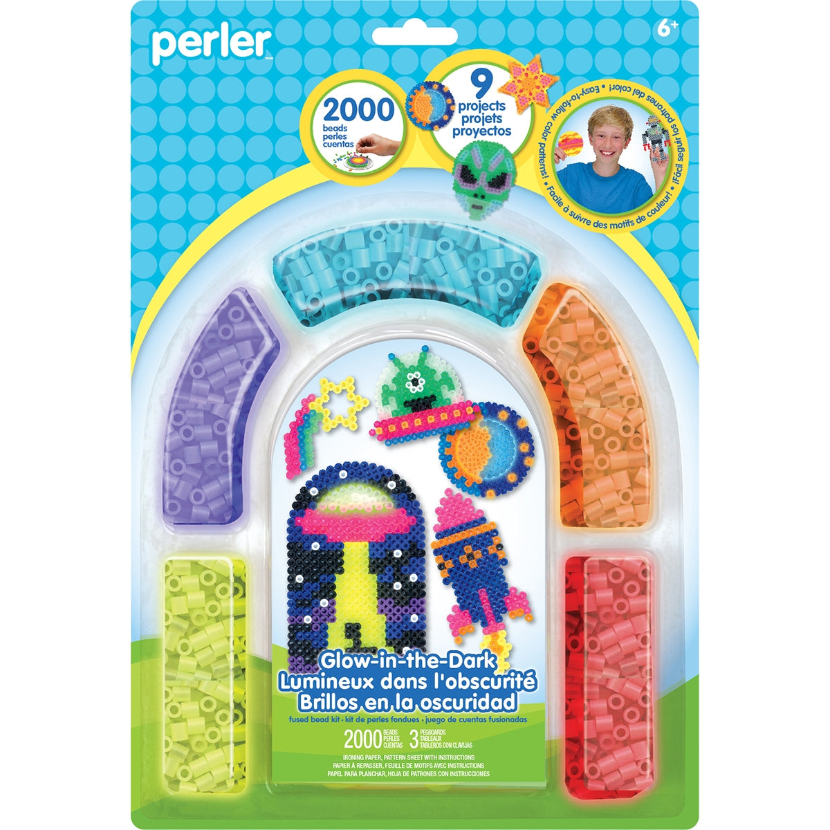 Perler Fused Bead Kit Glow In The Dark