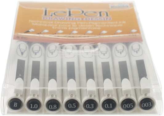 Le Pen Technical Drawing Set 8 Per Pkg Assorted