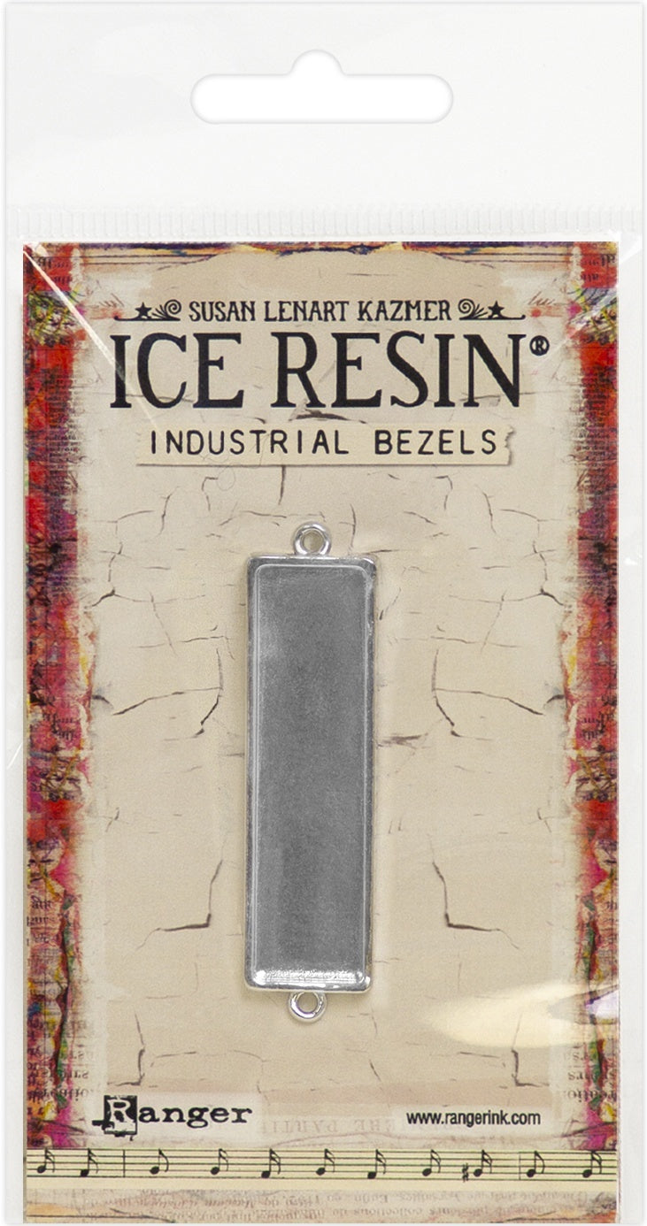 Ice Resin Industrial Bezel Collection Sterling Rectangle Medium