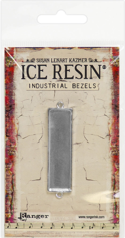 Ice Resin Industrial Bezel Collection Sterling Rectangle Medium