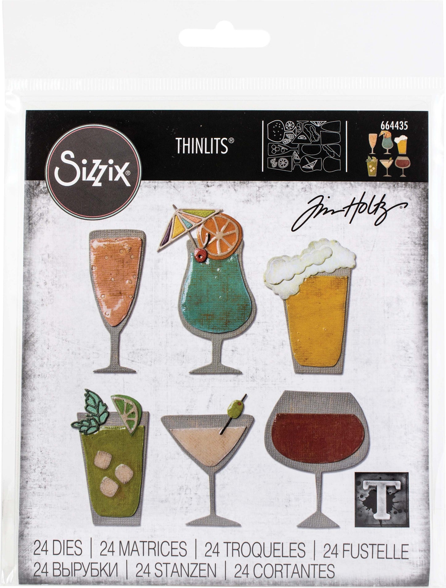 Sizzix Thinlits Dies By Tim Holtz Happy Hour