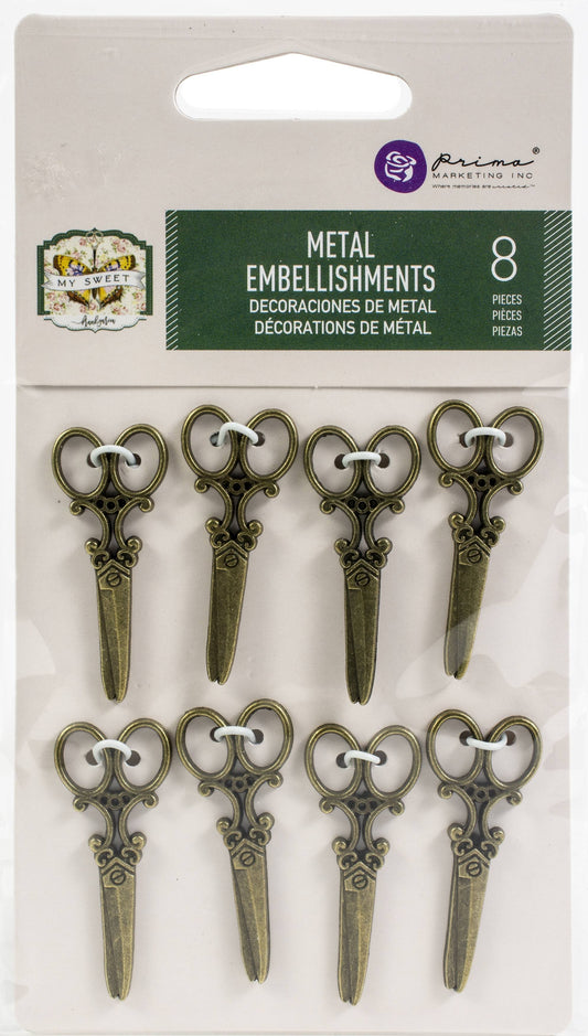 My Sweet By Frank Garcia Charms 8 Per Pkg Scissors