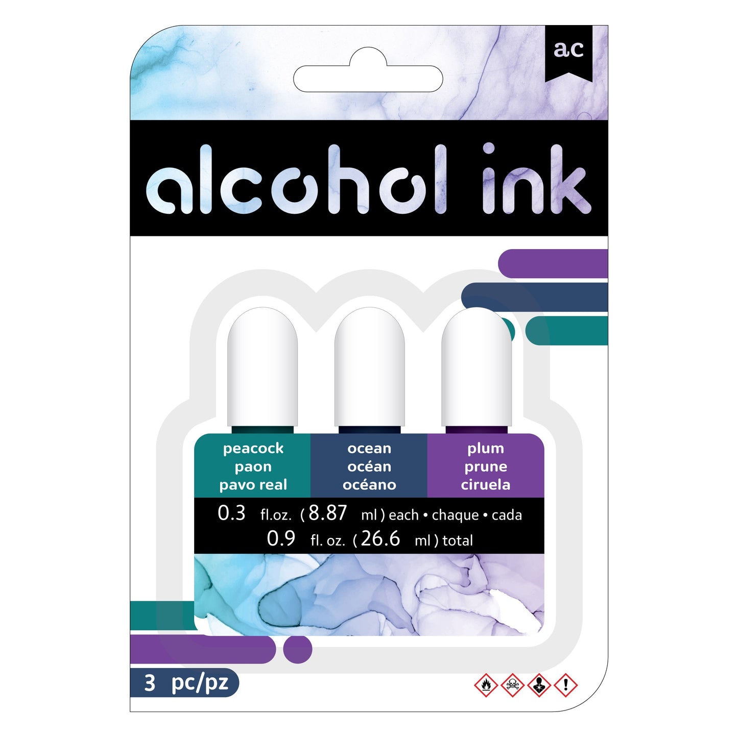 American Crafts Alcohol Ink 0.3oz 3 Per Pkg Peacock