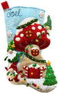 Bucilla Felt Stocking Applique Kit 18inch Long Gnome For Christmas