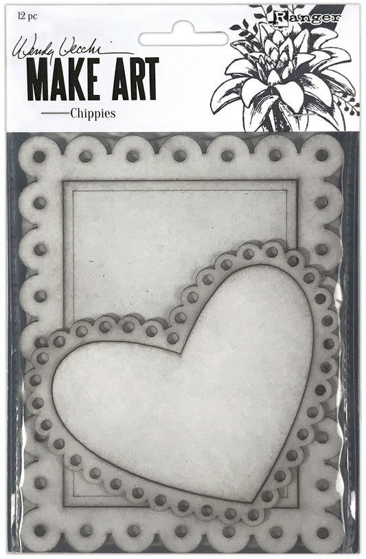 Wendy Vecchi Make Art Chippies Bases and Frames 1 pack of 6 piece