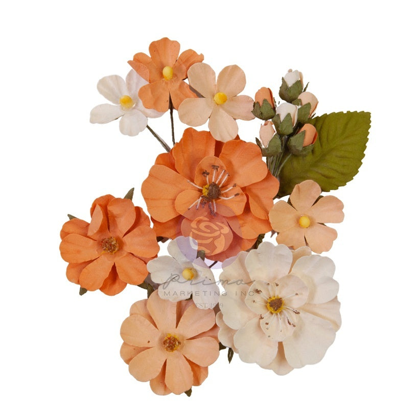 Prima Marketing Mulberry Paper Flowers Colorful Majestic