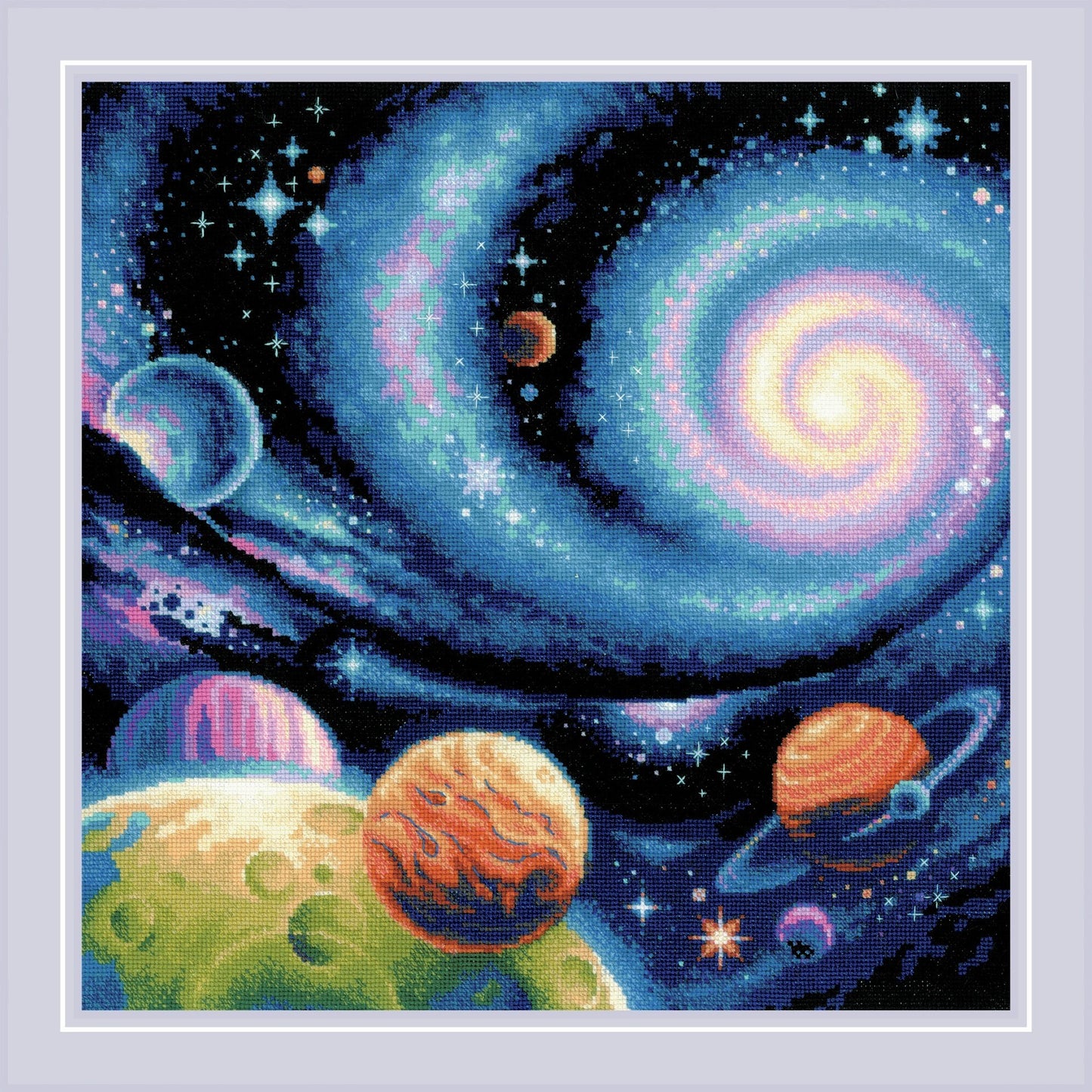 RIOLIS Counted Cross Stitch Kit 15.75X15.75 Inch Other Worlds 14 Count