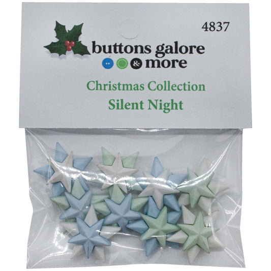 Buttons Galore Christmas Themed Buttons-Silent Night 9 Per Pkg