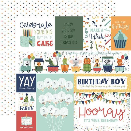 A Birthday Wish Boy Double Sided Cardstock 12 X12 inch Multi Journaling Cards inch