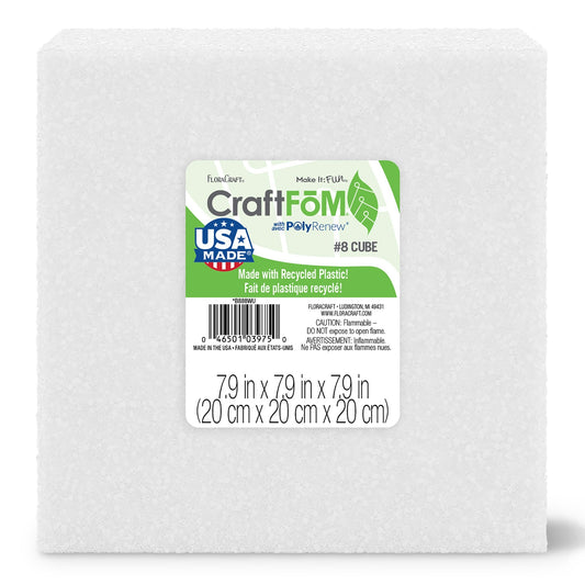 FloraCraft CraftFoM Block Bulk Pack 7.9 X7.9 inchX7.9 inch inch