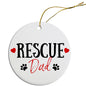 Round Christmas Ornament Rescue Dad