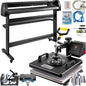 8 In 1 Heat Press 15"x15" Sublimation Machine + 53" Vinyl Cutter/plotter Cutting