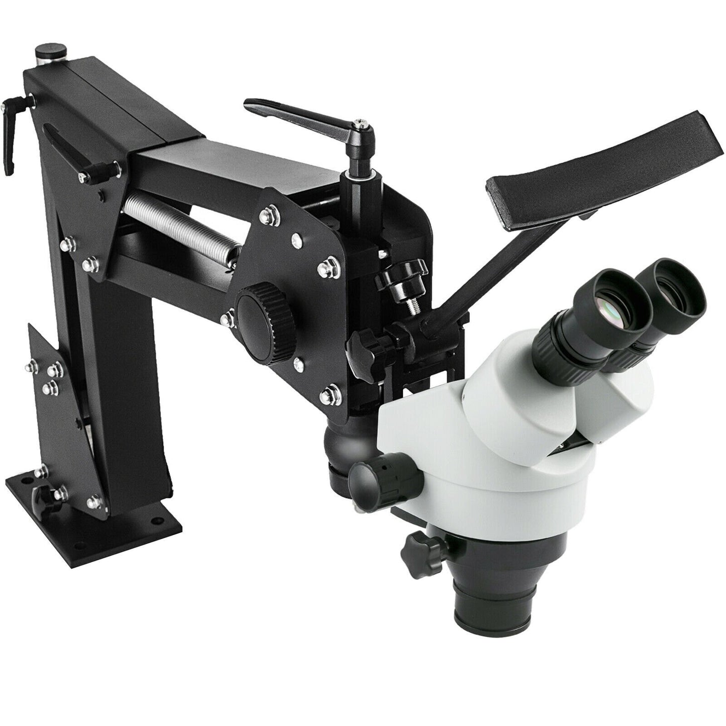 VEVOR Micro Inlaid Mirror Multi-Directional Microscope with Spring Bracket Multi-Directional Micro-Setting Microscope Microscope Gem Diamond Setting Machine with Stand Jewelry Tools 7X-45X