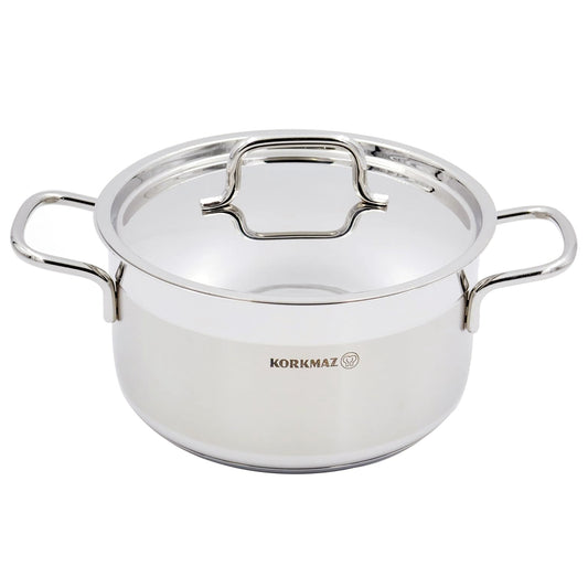 Korkmaz Korkmaz Alfa 2 Piece 2.5 Liter Stainless Steel Casserole Dish with Lid