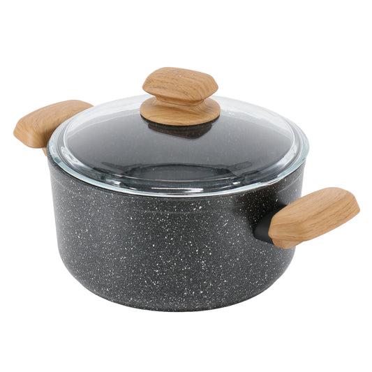 Korkmaz Korkmaz Montana 2 Piece 3 Liter Aluminum Nonstick Casserole Dish with Lid and Faux Wood Handles