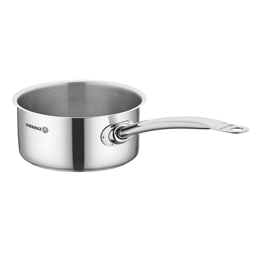 Korkmaz Korkmaz Gastro Proline 4.5 Liter Stainless Steel Saucepan in Silver