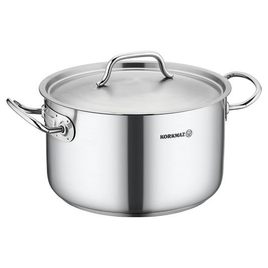 Korkmaz Korkmaz Gastro Proline 2 Liter Stainless Steel Casserole with Lid in Silver