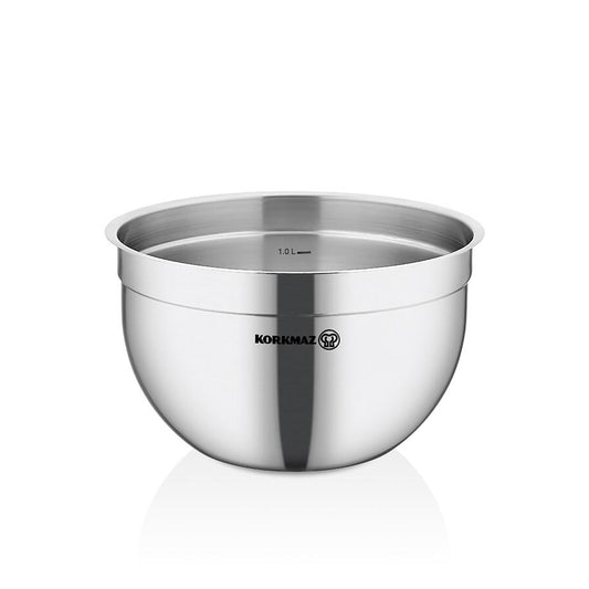 Korkmaz Korkmaz Gastro Proline 1.8 Quart Stainless Steel Mixing Bowl in Silver