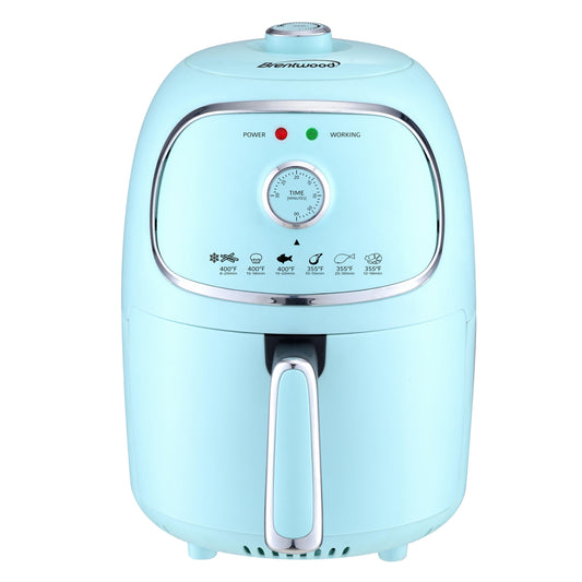 Brentwood Brentwood AF-202BL 2 Quart Small Electric Air Fryer Blue with Timer and Temp Control