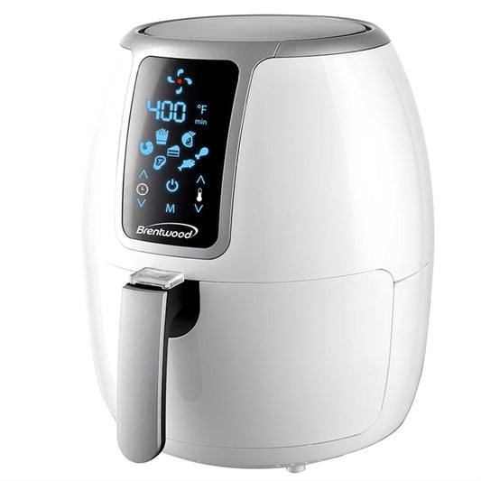 Brentwood Brentwood Small 1400 Watt 4 Quart Electric Digital Air Fryer with Temperature Control in White