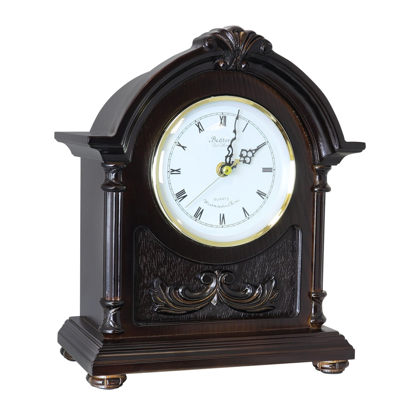 Bedford Clock Collection Bedford Clock Collection Wood Mantel Clock with Chimes