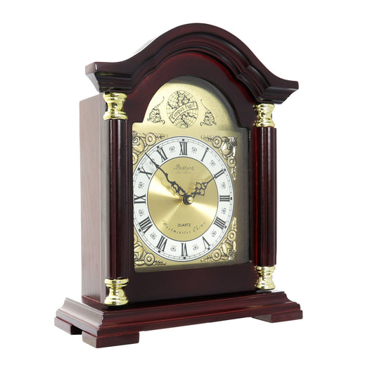 BEDFORD CLOCK COLLECTION Bedford Clock Collection Redwood Mantel Clock with Chimes