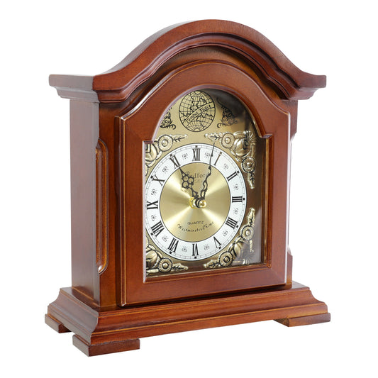 Bedford Clock Collection Bedford Clock Collection Redwood Mantel Clock with Chimes