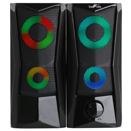 beFree Sound beFree Sound Computer Gaming Speakers with Color LED RGB Lights